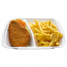 Poulet Schnitzel mit Beilage